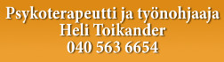 Psykoterapeutti ja työnohjaaja Heli Toikander logo